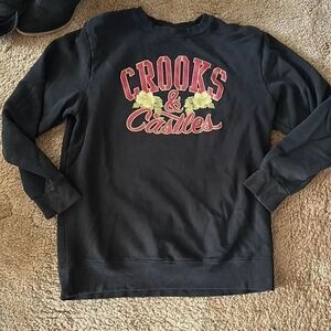 Black Small Crew Neck Crooks and Castles Sweater